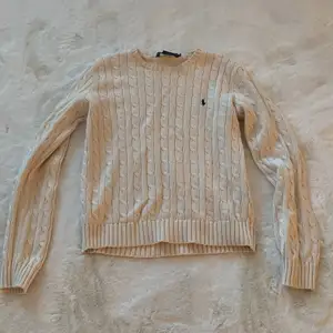 Cotton Ralph Lauren tröja i grädd vit 