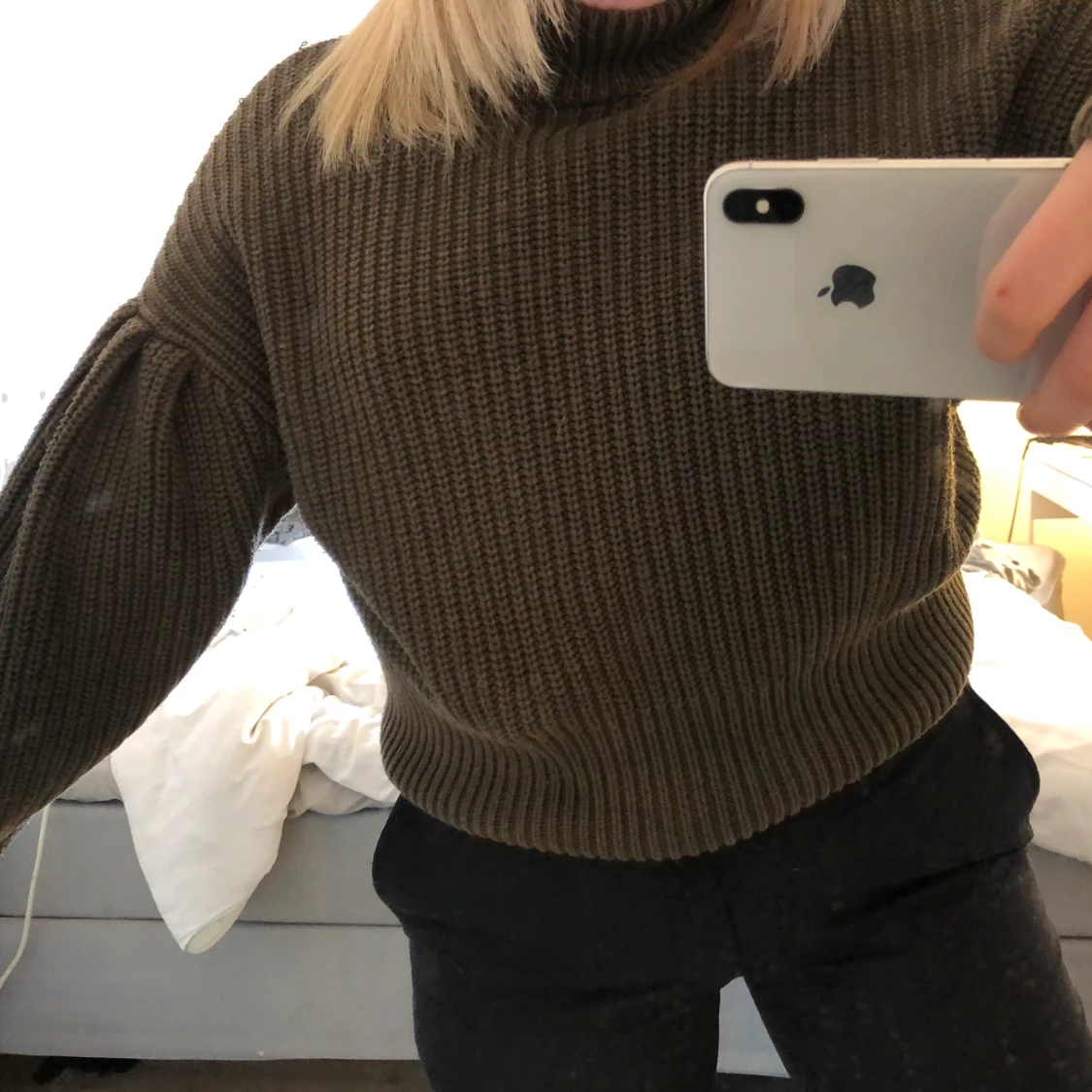 Stickad militärgrön  - 90