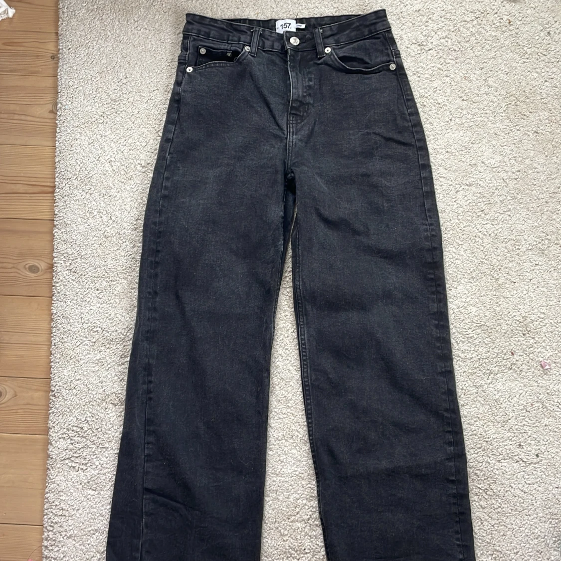 Straight fit jeans svarta - 90