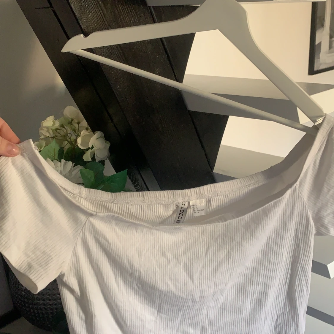 Vit off shoulder topp - 90