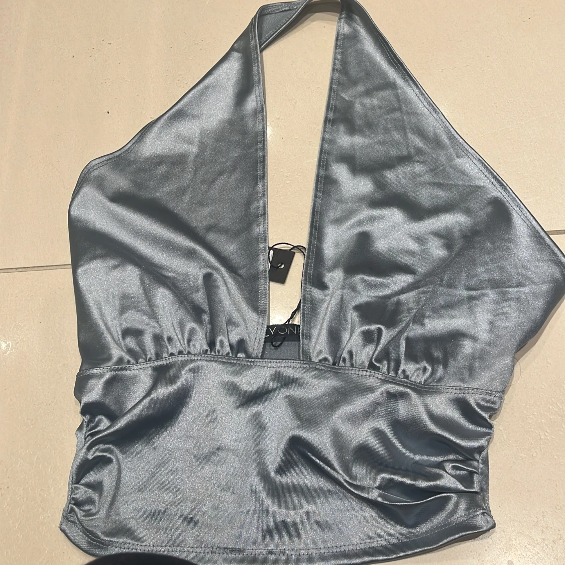 Twist Neck Satin Top