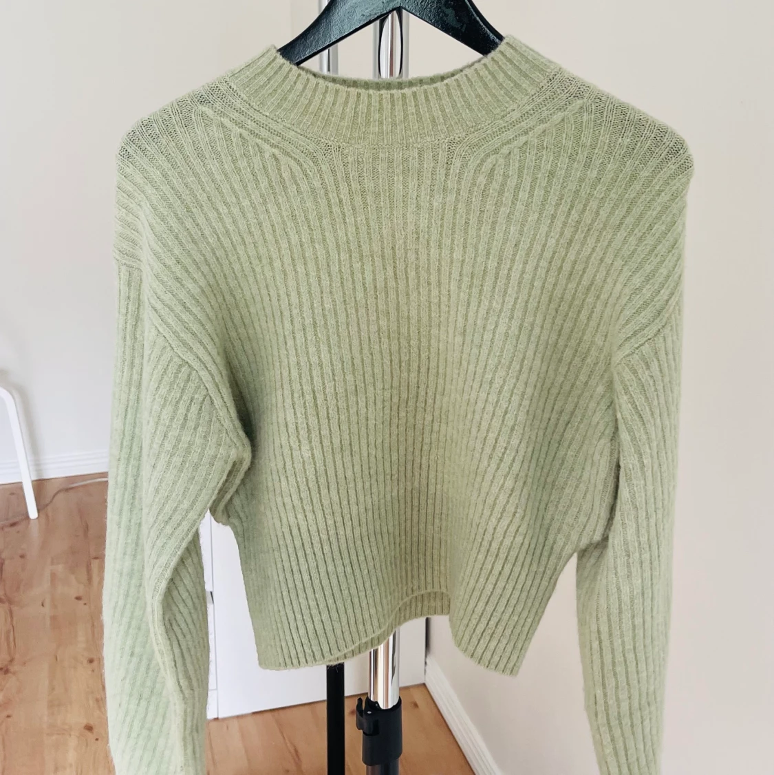 grön stickad tröja - 90