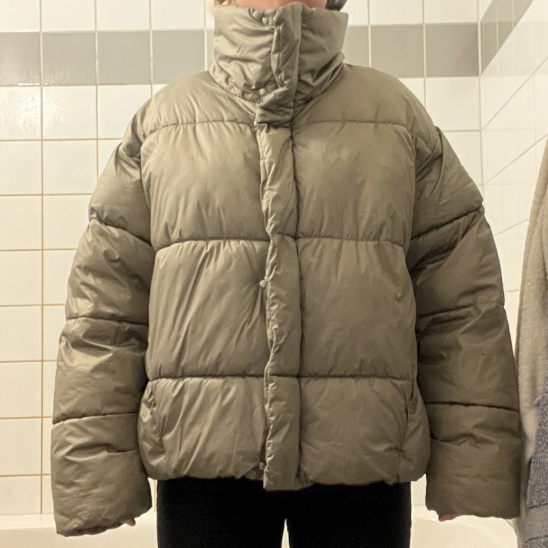 Grön pufferjacka H&M