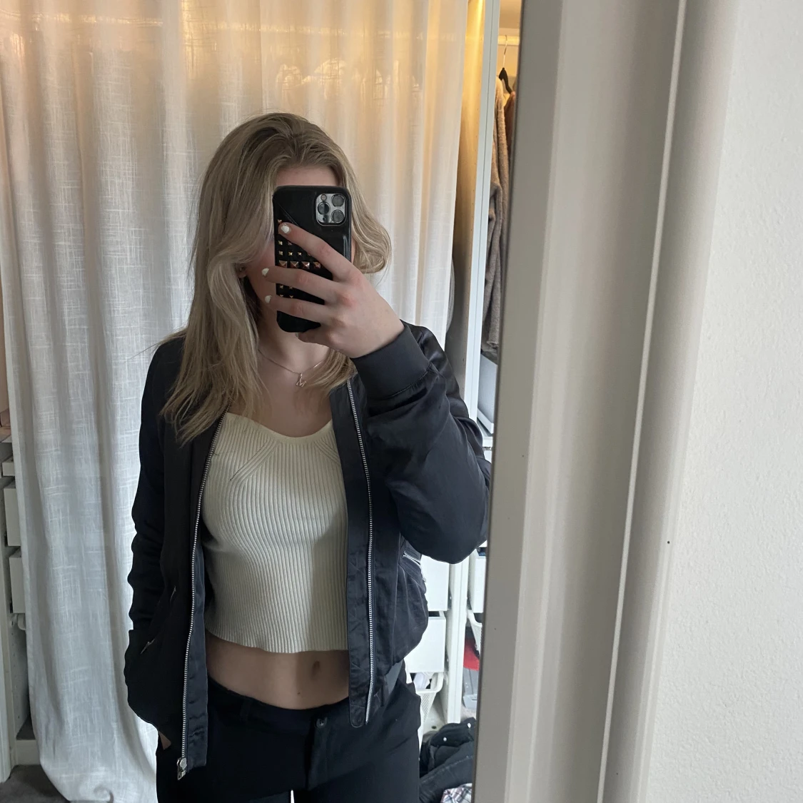 Grå bomberjacka  - 90