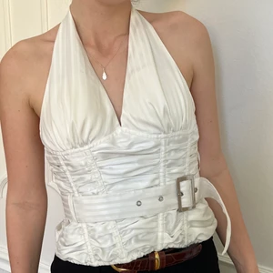 y2k vit korsett topp - storlek: passar S & M. möts upp i stockholm eller fraktar 🖤