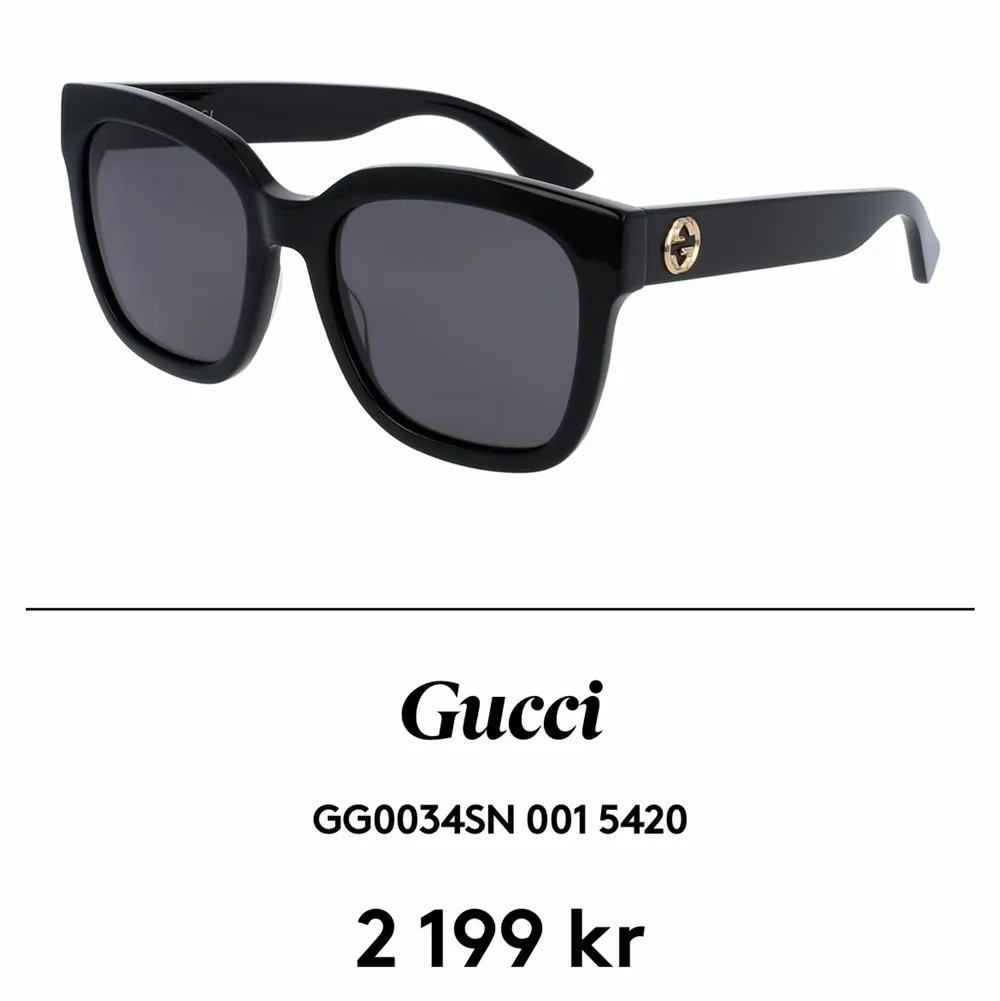 Svarta solglasögon från Gucci . Accessoarer.