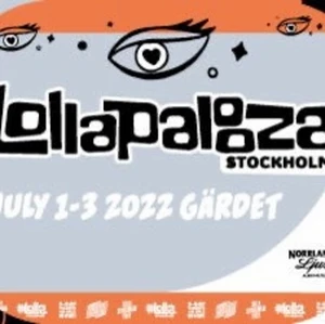 Lollapaloozabiljett för alla dagar!! - Säljer min lollapalooza -biljett för alla de tre dagarna, säljer på grund av att jag är borta de datumen. Kontakta mig för mer information:) köpt för 2495 säljer för 1500