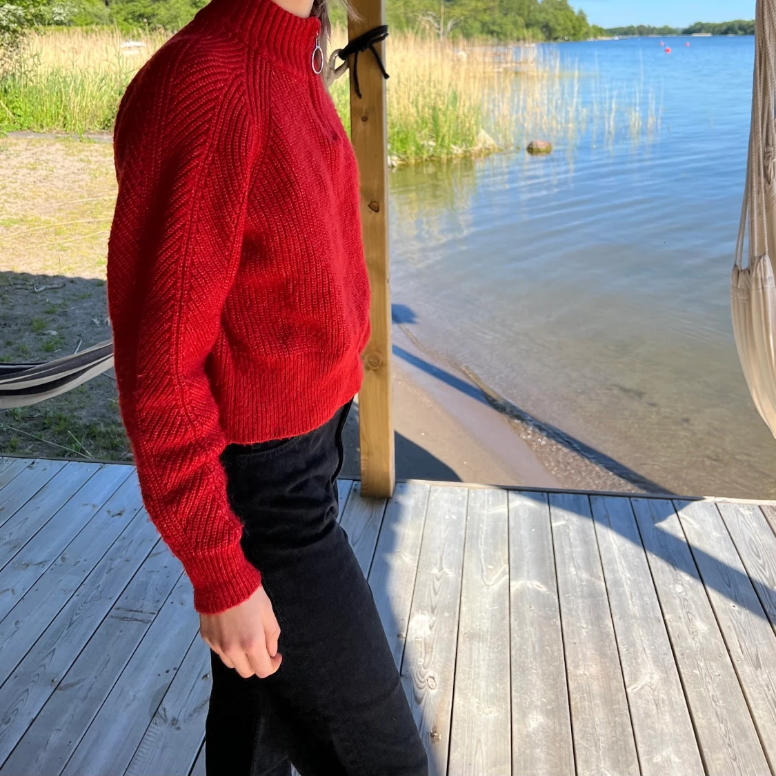 Röd stickad och kroppar från veromoda - 91