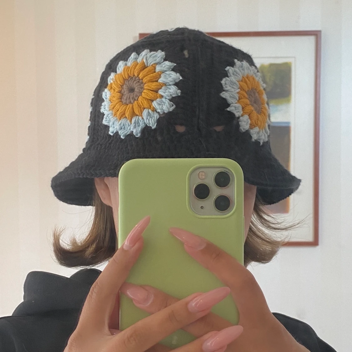 Hand virkad bucket hat ♥ - 91