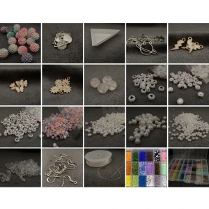 Pärlor berlocker smycken - Pärlor berlocker och smyckestillbehör, delvis köpt på nätet och delvis från smallbusiness. Skriv för bättre bilder, detaljerad information om vad som finns eller andra frågor. Säljes separat eller i paket. Prioriterar paketköp. Ge bud