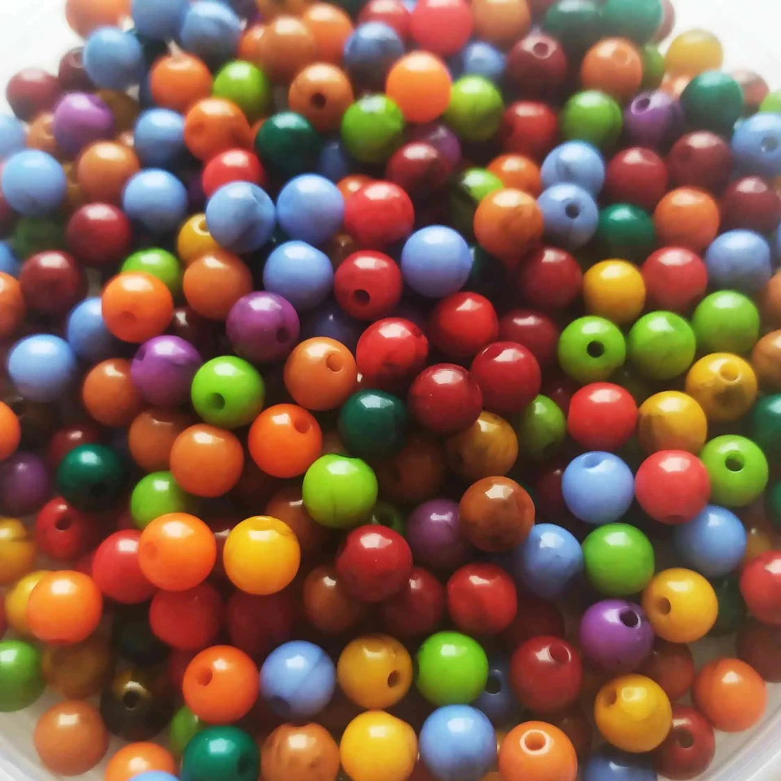 Akrylpärlor (100st) 8mm - Ädelsten Look