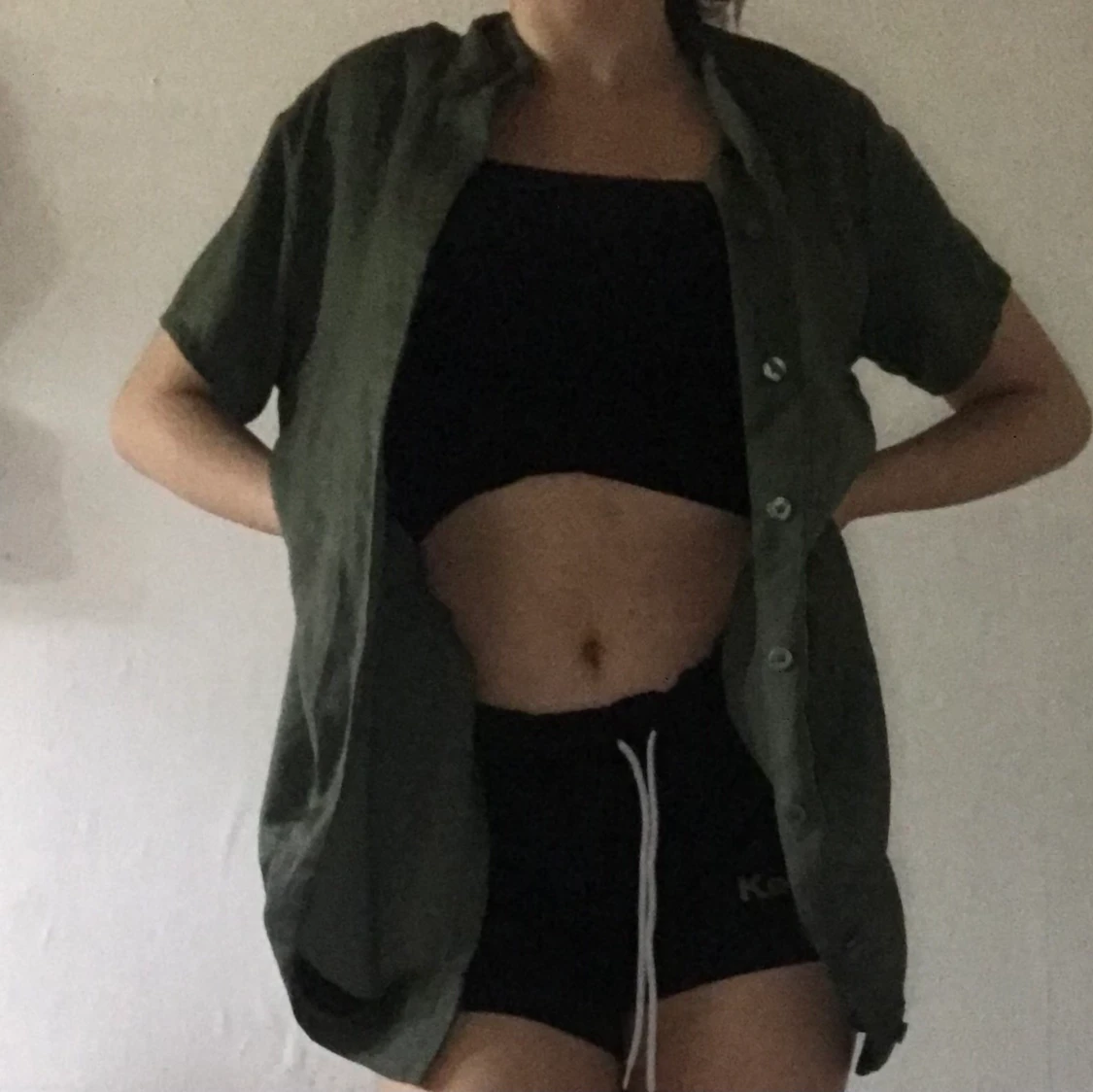 Oversized Grön Skjorta - 90