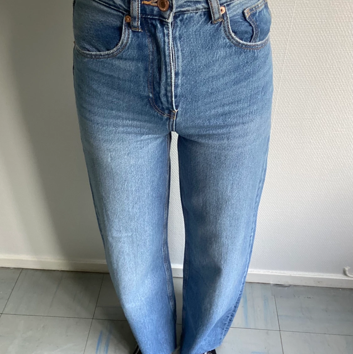 Blåa vida jeans - 91