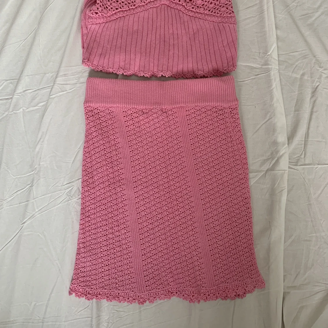 Rosa virkat set - 90