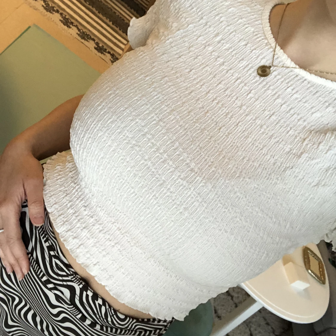 Vit croppad topp - 90