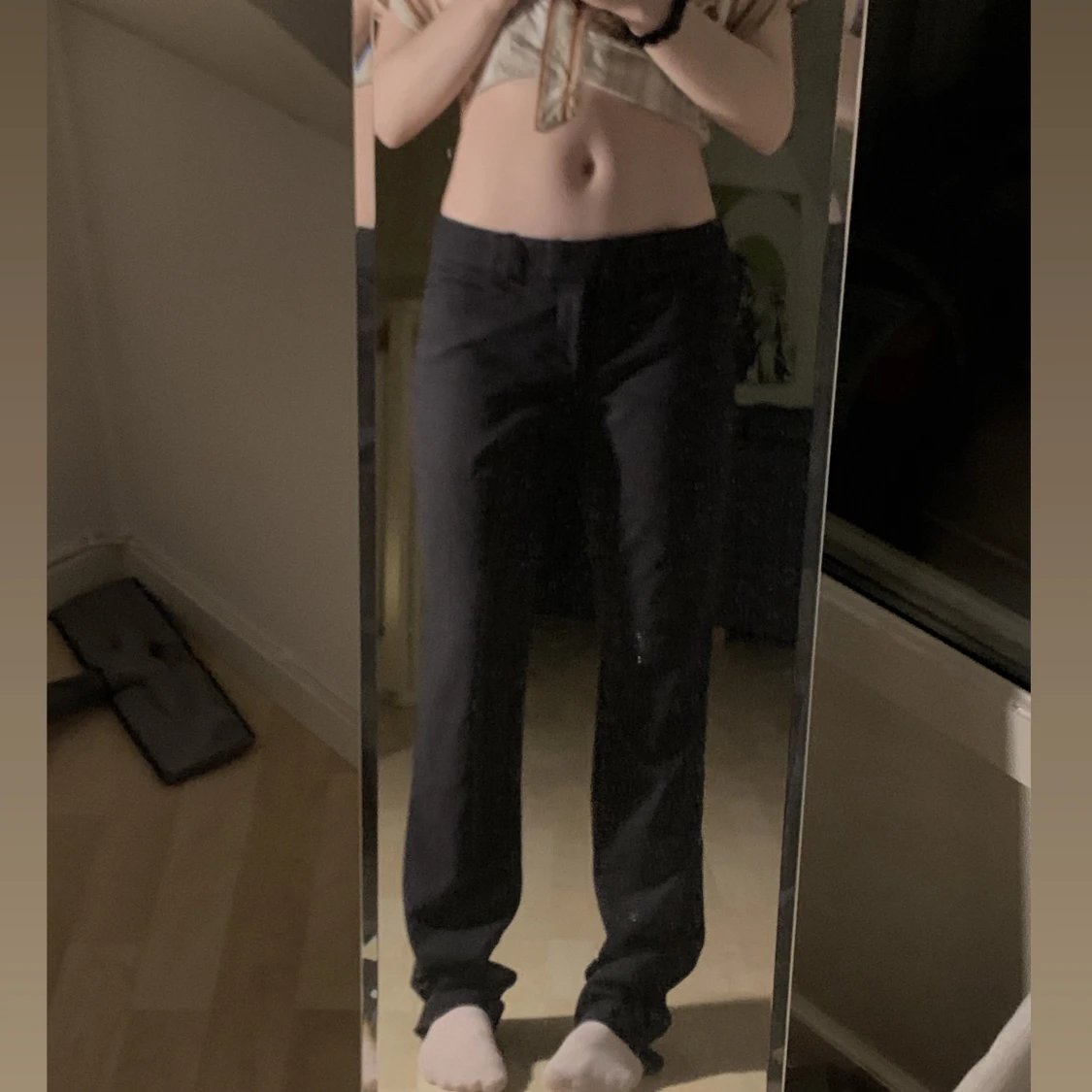 Lågmidjade kostymbyxor 