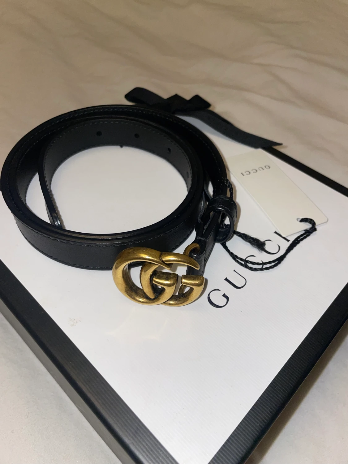 Gucci Leather belt with Double G buckle