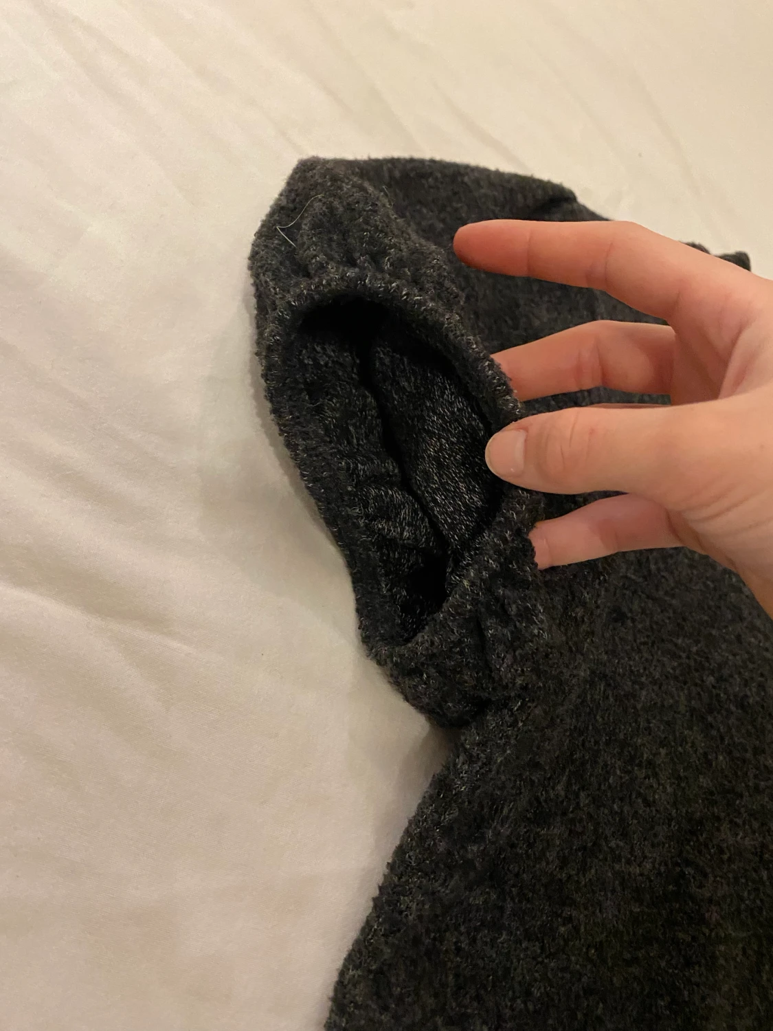 Grå stickad tröja - 90