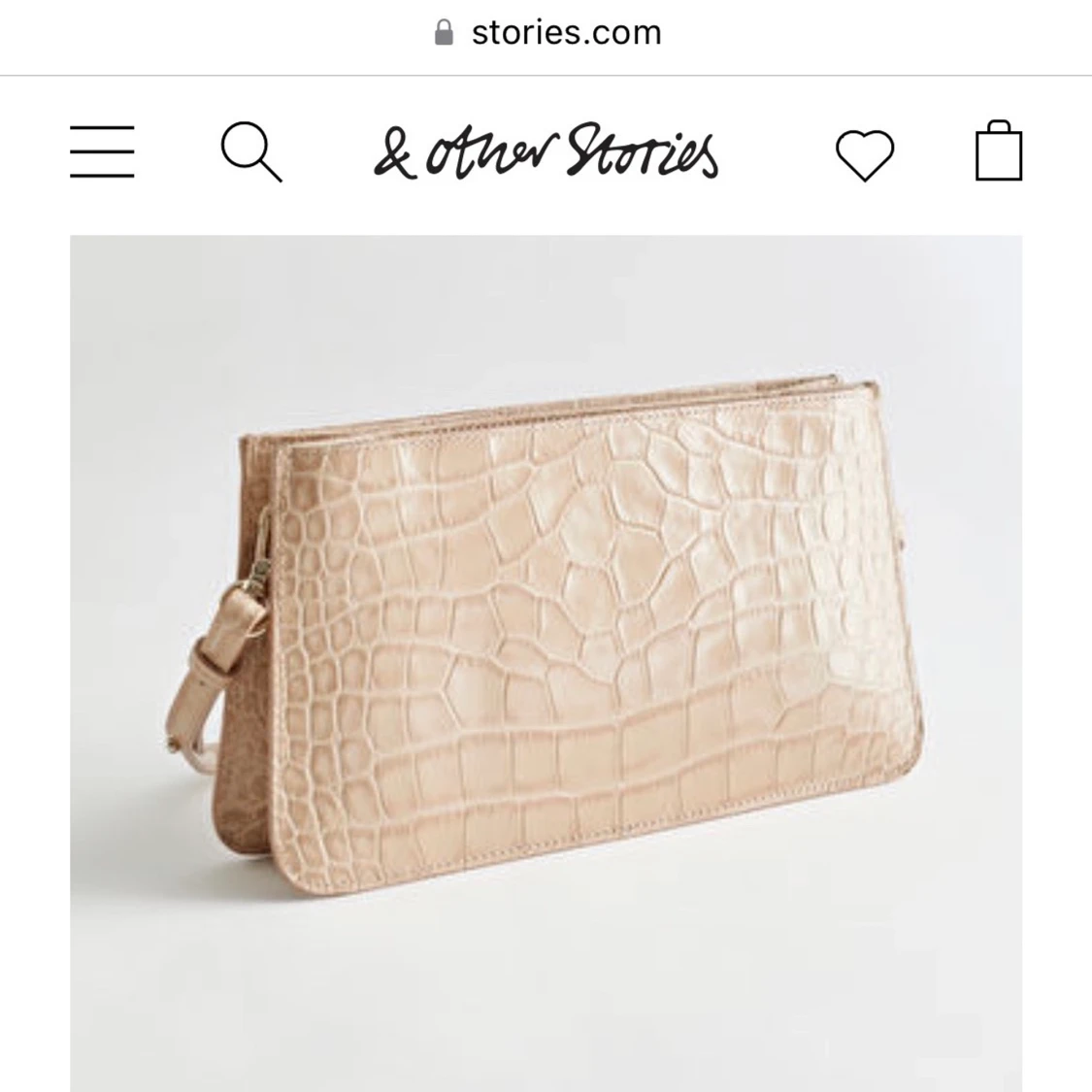 Croc leather bag &Other Stories