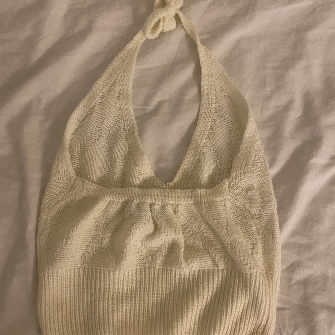 Stickad halterneck topp  - 90