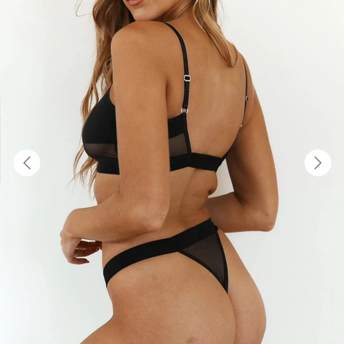 Svart mesh set från lounge underwear