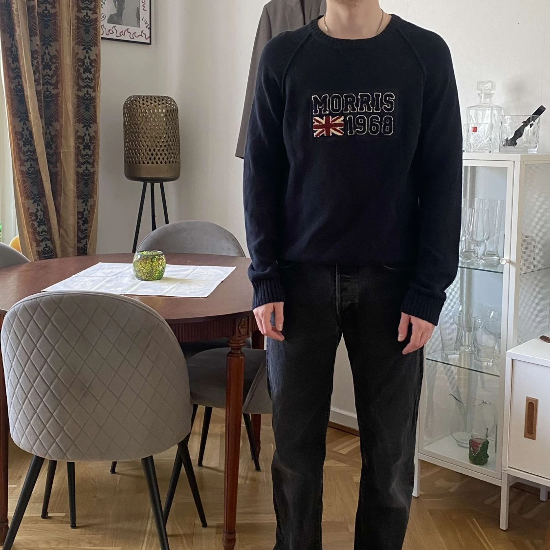 Morris sweater/tröja, navy blue/mörkblå
