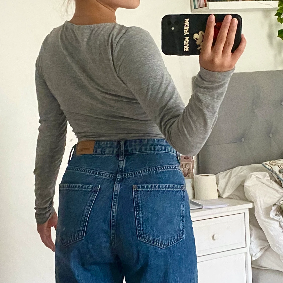 Grå långärmad tröja - 90