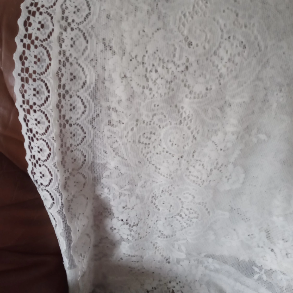 Gardinlängder mönstrade vita 205x130 cm . - 90