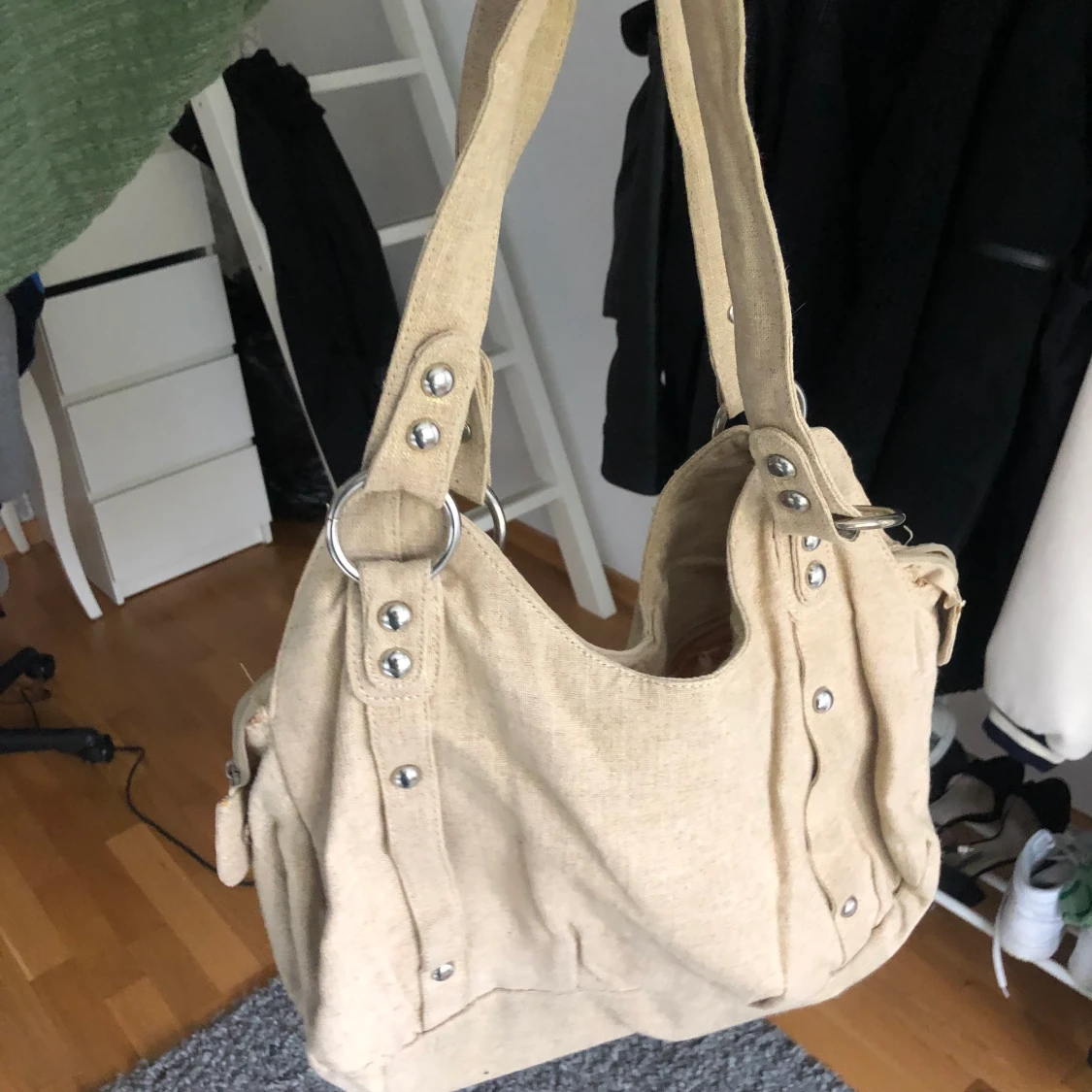 Kappahl Vintage beige linneväska 