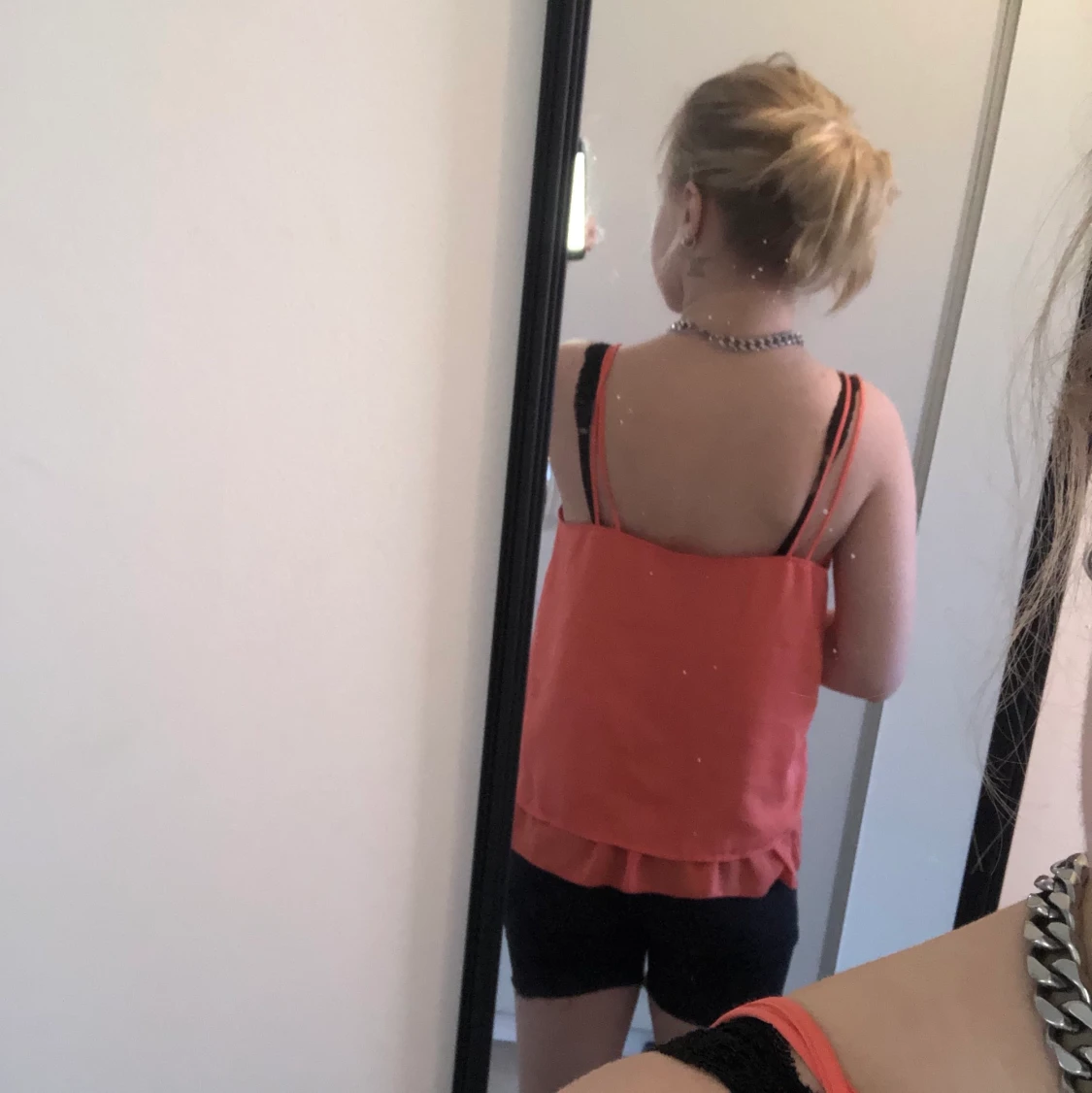 Korall färgat linne - 91