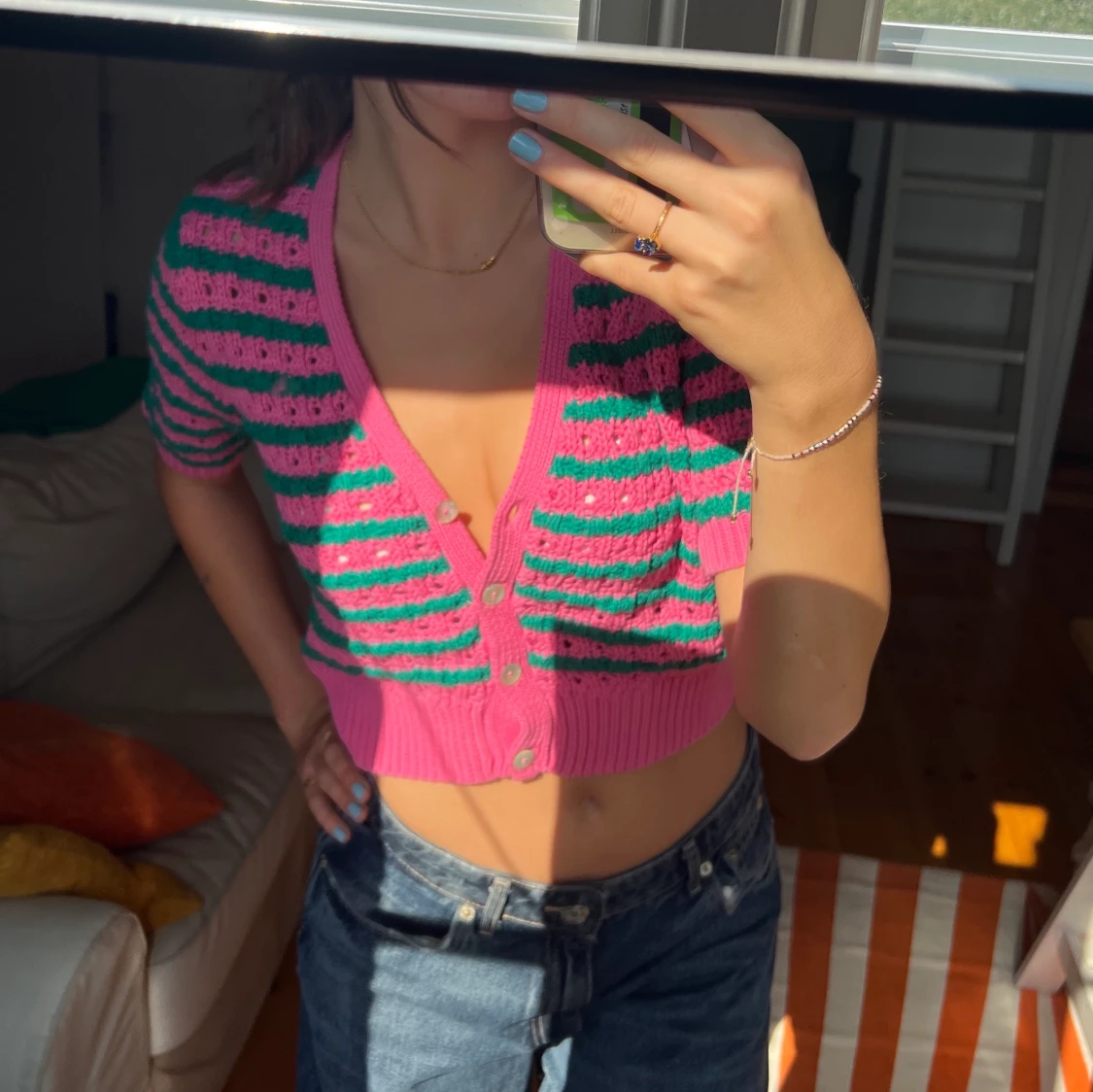 Randig kofts från zara