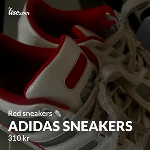 red Adida sneakers 👟  - Köptes secondhand för tre veckor sen för 400 kr i bra skick och säljs för 210 eftersom jah rensar garderoben, storlek 40 ( passar även 38/39 både men och kvinnor) köparen står för frakten självklart💞 