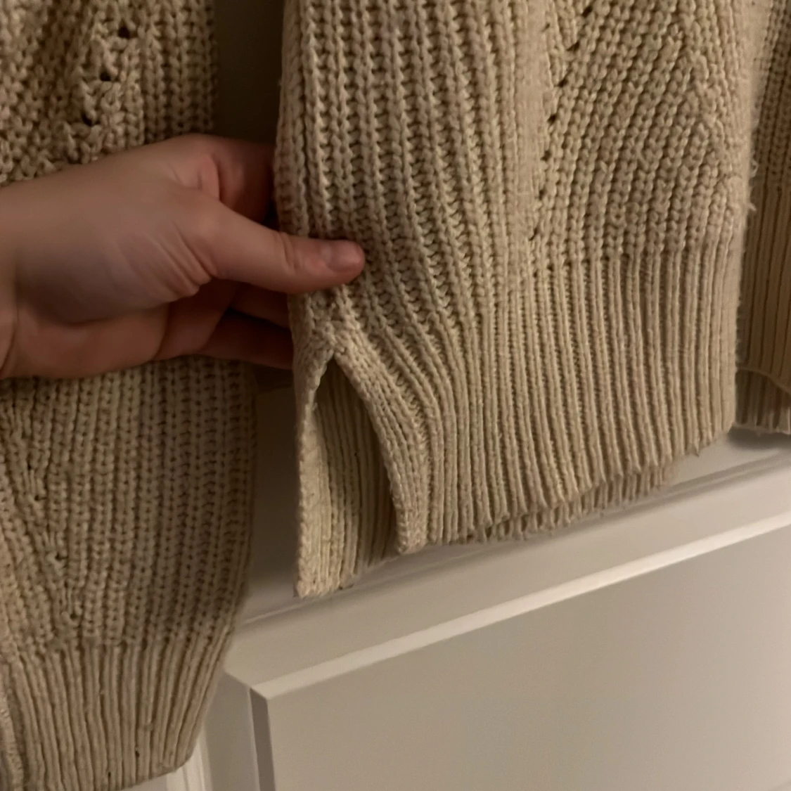 Mönstrad stickad tröja  - 90