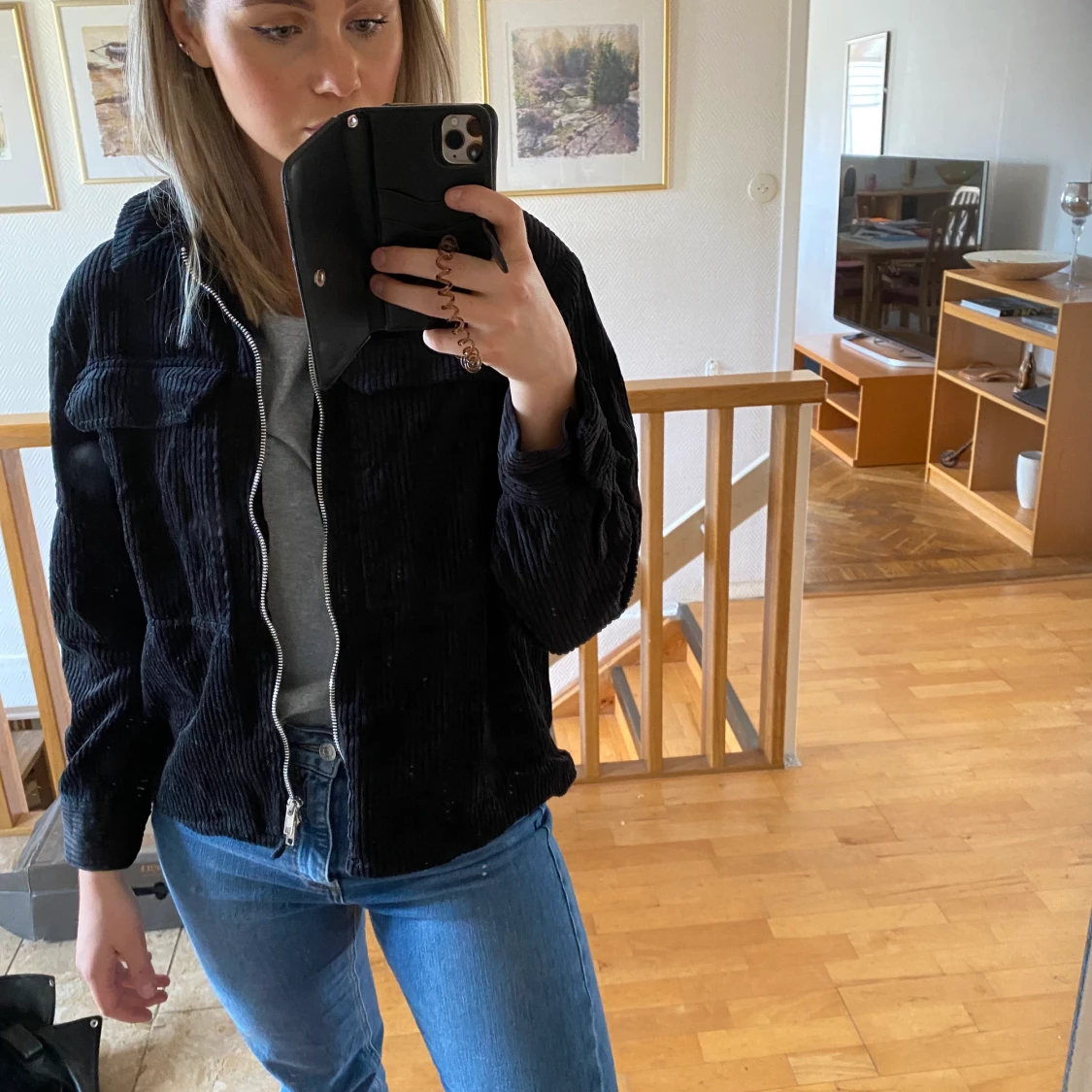 Svart överskjorta/jacka i manchester - 90