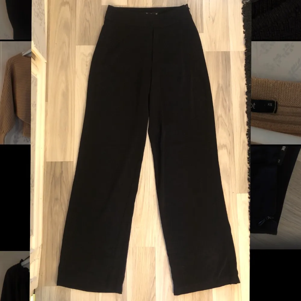Vida byxor från bikbok - Modellen heter Andrine. Fint skick, använda 1 gång. + frakt 40kr!  ( sista bilden visar hur dom ser ut på ) . Jeans & Byxor.