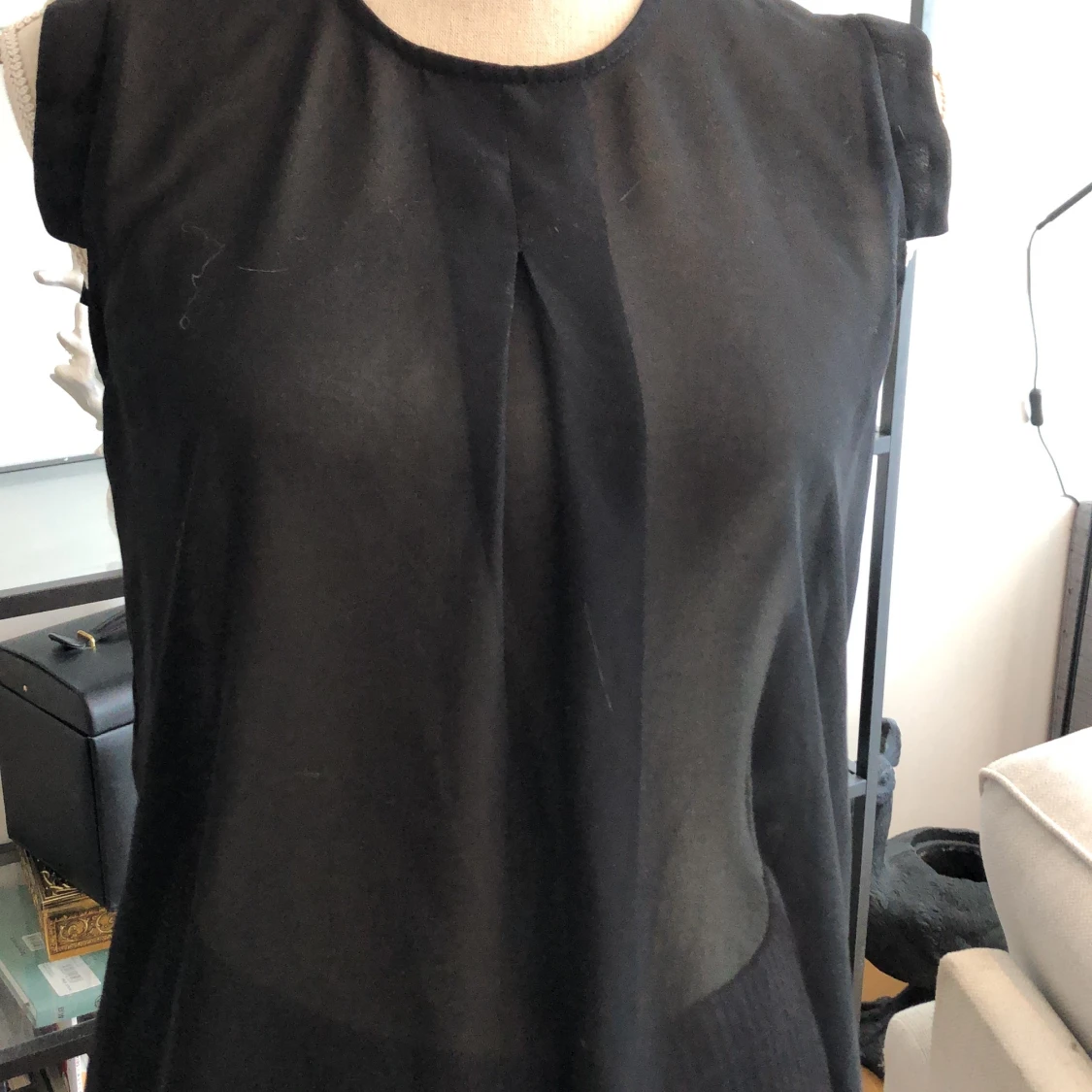 svart transparent blus  - 90