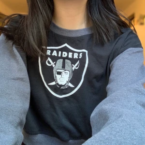 Raiders sweatshirt - Croppad tröja från beyond retro!! Använd fåtal gånger, super skön men inte riktigt min stil🥰
