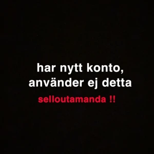 nytt konto - selloutamanda