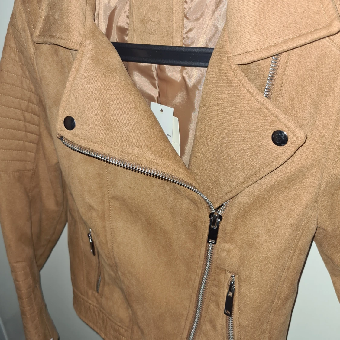 Bikerjacka i fakemocka. Helt ny! - 91