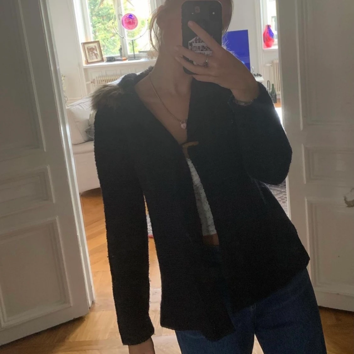 Mörkblå kofta - 90