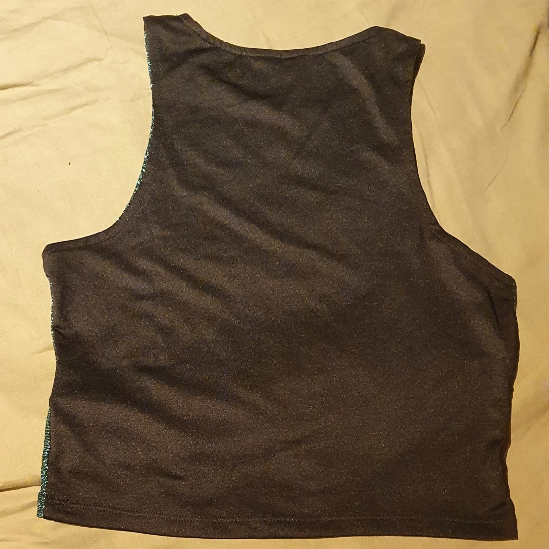 Grön glittrig crop top - 91