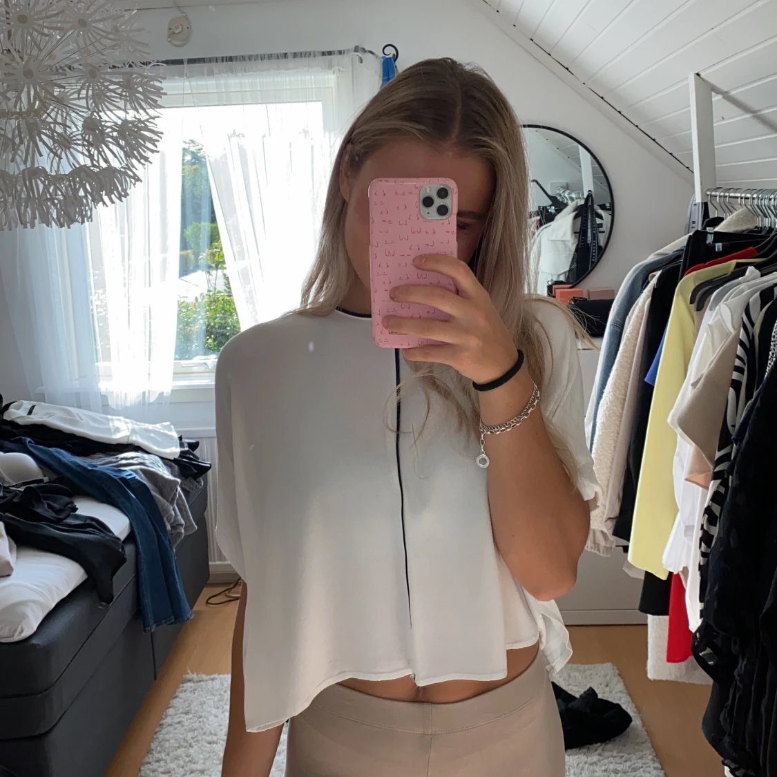 Vit volangblus  - 91