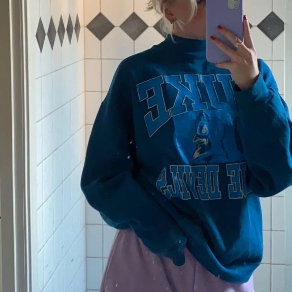 Blå sweatshirt  - 90