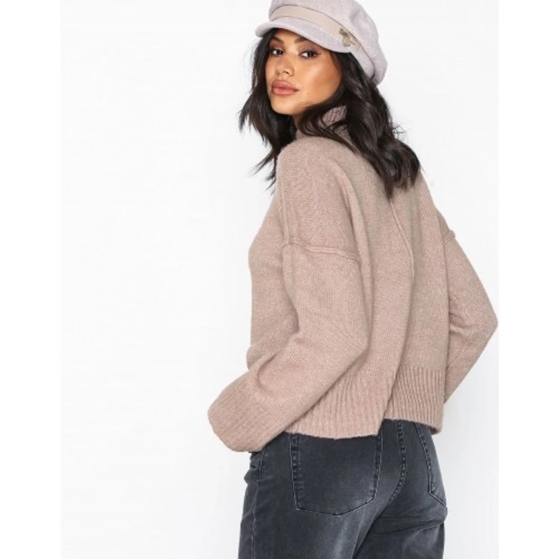 Stickad rosa tröja - 91