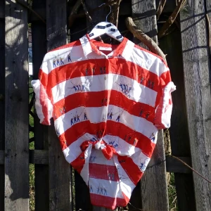  - Underbar, fantastisk retroskjorta på temat "rules for successful fishing".
För damer skulle jag säga att storleken är M och för herrar S.

" varför vara förvånad men inte naken"