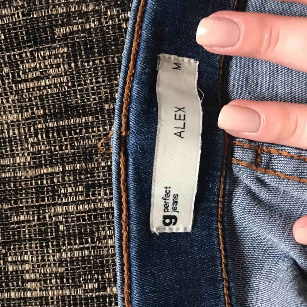 Blåa Alex jeans från Gina, sparsamt | Plick Second Hand
