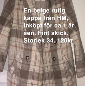 Beige rutig kappa - Från HM