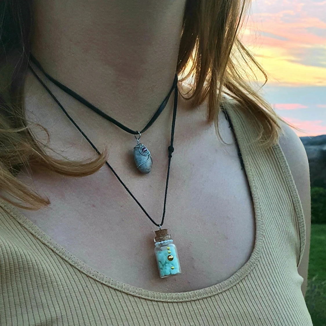 Miniatyr flaska halsband - 90