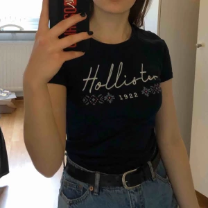  - Fin marinblå Hollistertröja med broderi. Köparen står för frakten. 