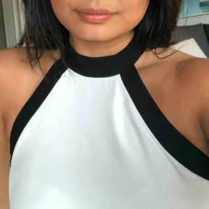  - Halterneck-blus från Zara. Knyts med band i nacken. Använd ett fåtal gånger. (Frakt tillkommer)